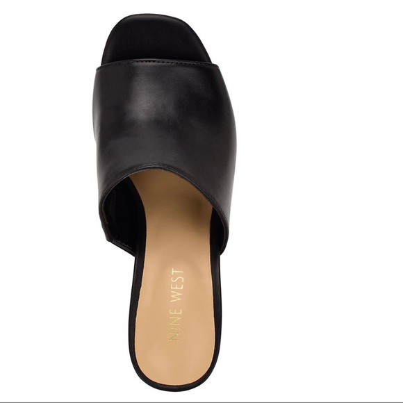 🎉HP🎉 Nine West Wylow Women's Heeled Slide Sandals in Rich Coffee Color - Picture 2 of 5